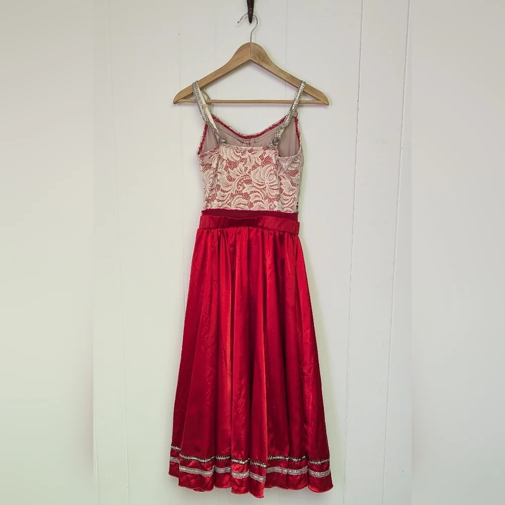 Red Jai Ho 11236 Bollywood Dance Dress By Weissman Size Adult M - Picture 6 of 11